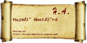 Hajdú Abelárd névjegykártya